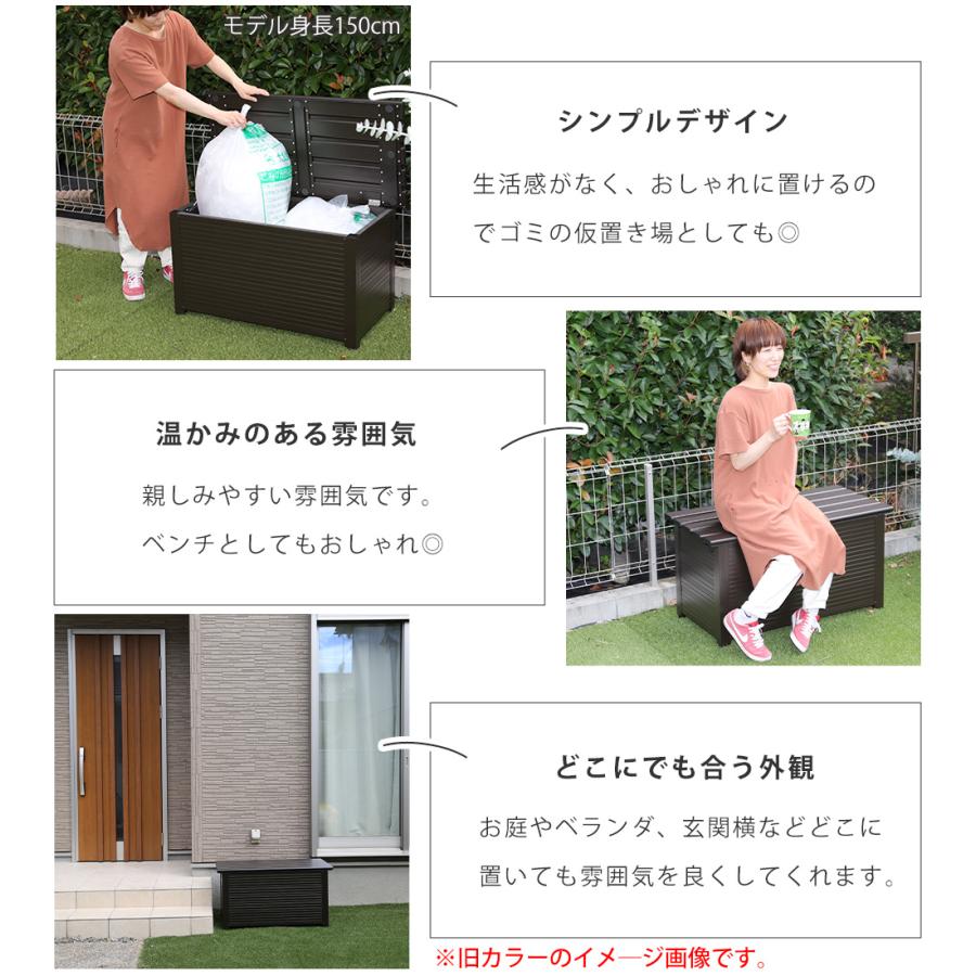 屋外収納庫 物置 屋外 ゴミステーション 物置 小型 ベンチストッカー 収納ボックス_5