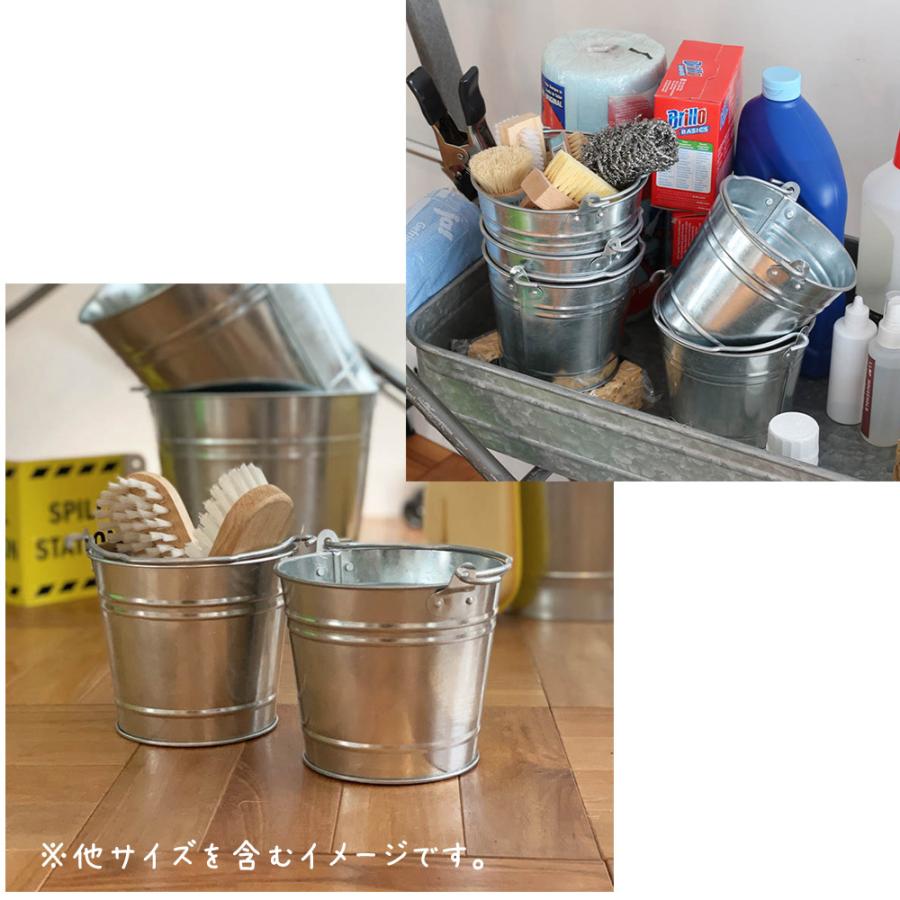 ガルバナイズドバケツ 6L ガルバナイズドスチール バケツ ばけつ ストッカー 収納 ガーデニンググッズ ガルバナイズドスチール 金属製 シルバー｜kplanning｜06