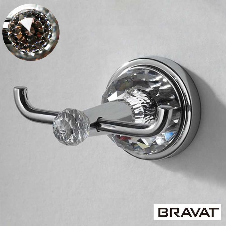 フック BRAVAT SWAROVSKI Crytal タオルハンガー コートフック 壁掛けフック タオルかけ タオル掛け タオルホルダー 真鍮 スワロフスキー