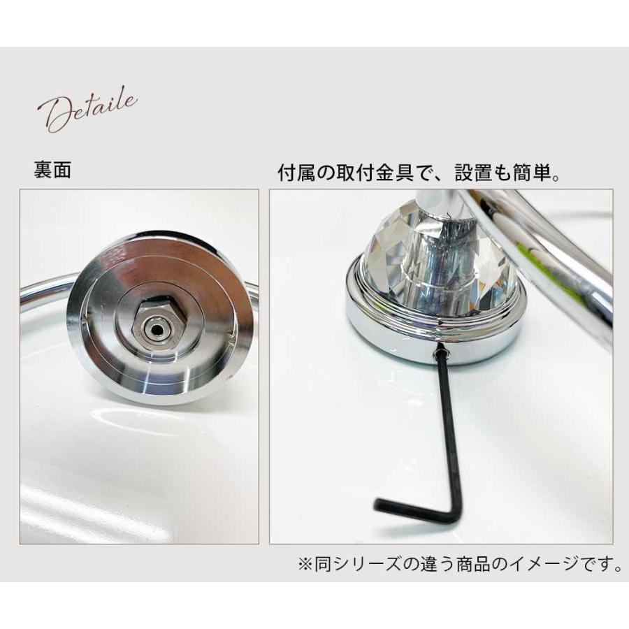 フック BRAVAT SWAROVSKI Crytal タオルハンガー コートフック 壁掛けフック タオルかけ タオル掛け タオルホルダー 真鍮 スワロフスキーの画像