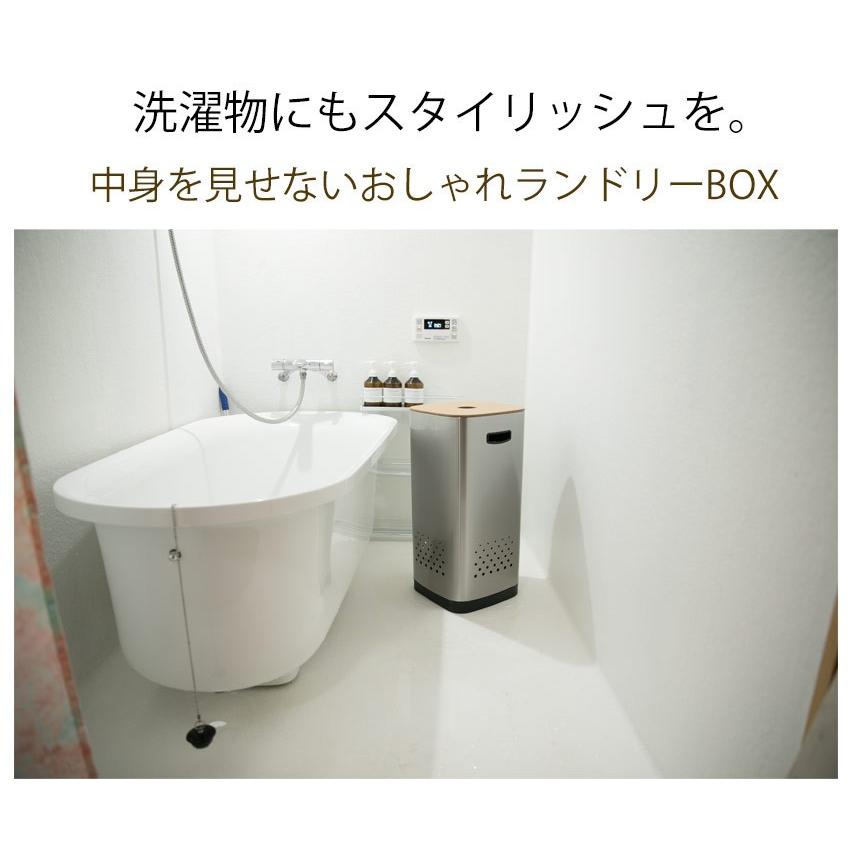 ランドリーボックス スリム Eko ステンレス製 50l おしゃれ ふた付き 蓋つき 洗濯カゴ 洗濯かご 送料無料 Ekoj0011 デザイン雑貨 家具 ワカバマート 通販 Yahoo ショッピング