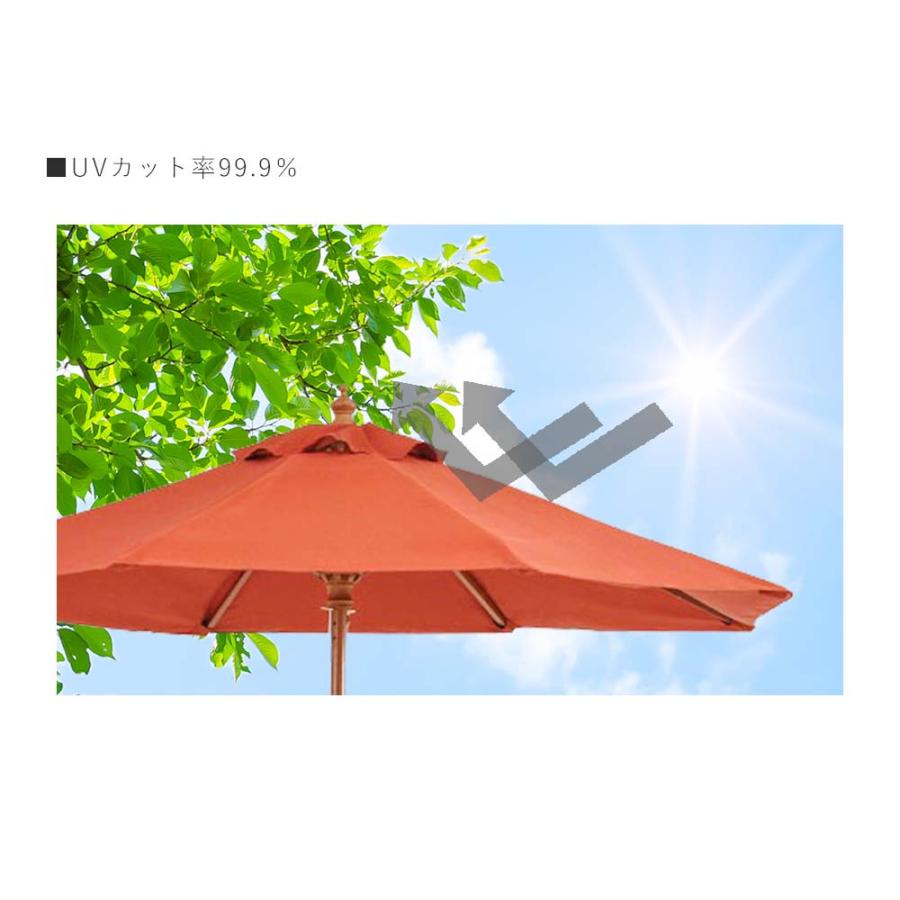 LOVE STORY ガーデンパラソル 大型 風に強い(300cm レッド) 日傘 赤