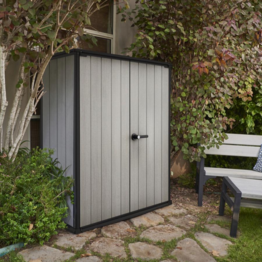 屋外収納ストッカー 屋外収納庫 屋外用物置 収納ボックス 収納庫 ストレージ コンテナ ボックス 物置 樹脂製 プラスチック タイヤ収納 おしゃれ 防水 Hanw0006 デザイン雑貨 家具 ワカバマート 通販 Yahoo ショッピング