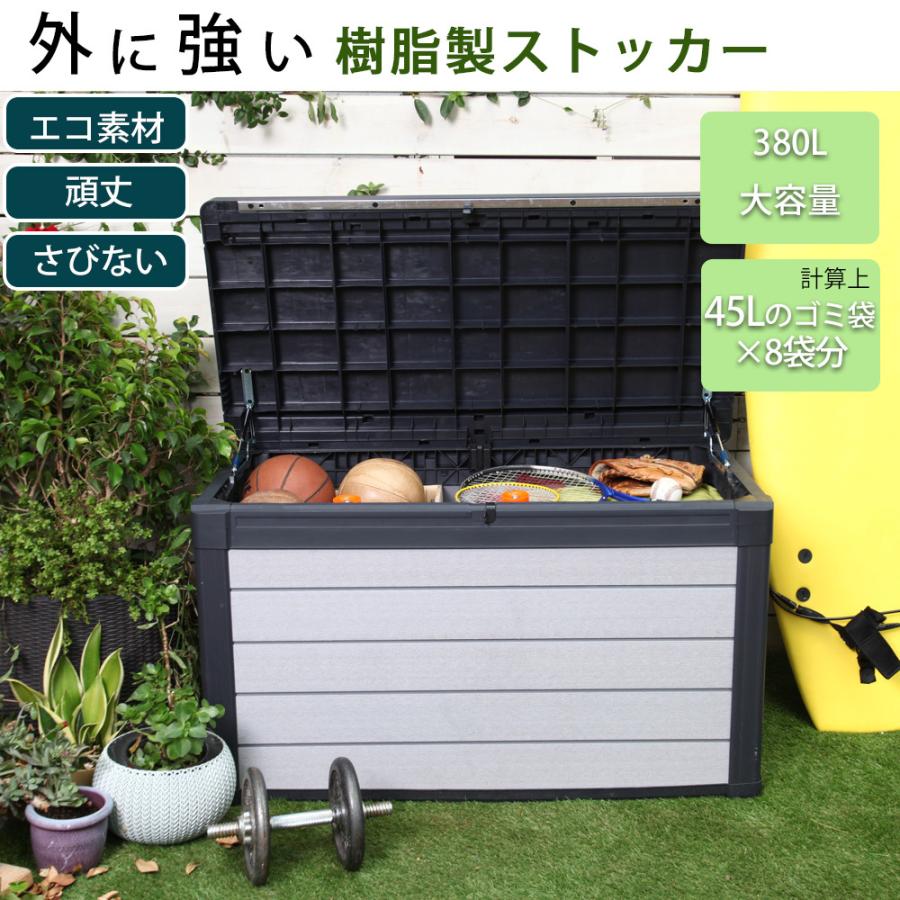 屋外収納ストッカー 屋外収納庫 屋外用物置 収納ボックス 収納庫 ストレージ コンテナ ボックス 物置 樹脂製 プラスチック 座れる収納 おしゃれ 防水 Hanw0007 デザイン雑貨 家具 ワカバマート 通販 Yahoo ショッピング