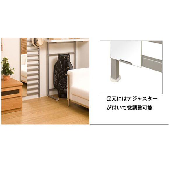 日本製 突っ張り ミラー付き パーテーション 幅40cm 壁面ミラー 突っ張りパーテーション つっぱりパーテーション 鏡 全身ミラー 姿見 送料無料 |  | 02