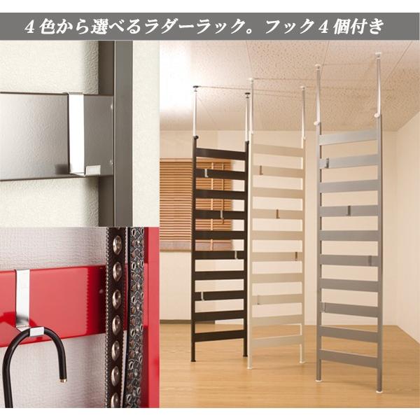 ラダーラック つっぱりハンガー 壁面収納 つっぱりラック 突っ張り