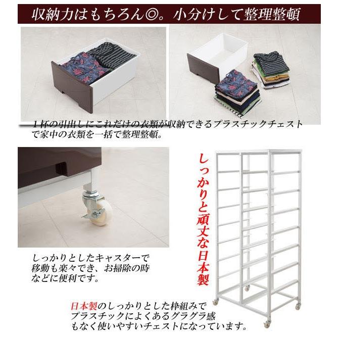 日本製 大量収納プラスチックチェスト 3列×10段 プラスチックチェスト