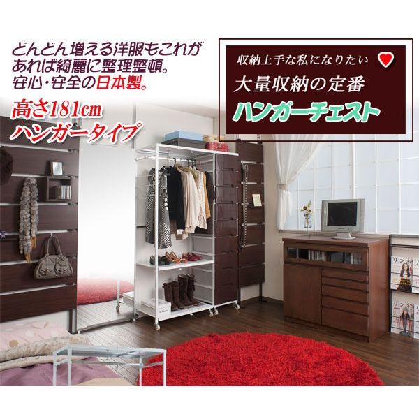日本製 ハンガー付きプラスチックチェストシリーズ ハンガーのみ 高さ181cm ハンガーラック クローゼットハンガー コートハンガー 衣類収納 送料無料の画像