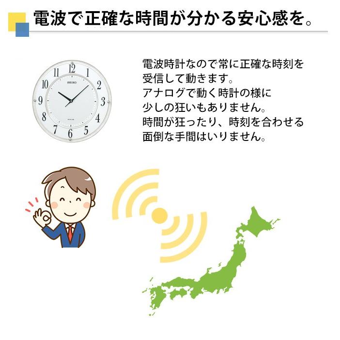 SEIKO（セイコー） 掛時計 ソーラー電波時計 電波掛け時計 電波掛時計