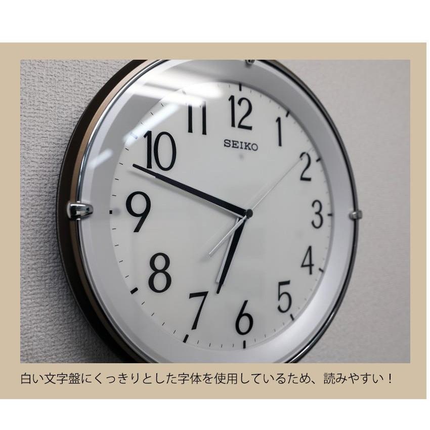 掛け時計 電波時計 壁掛け 光る 夜光 ライト シンプル 寝室 セイコー 送料無料｜kplanning｜08