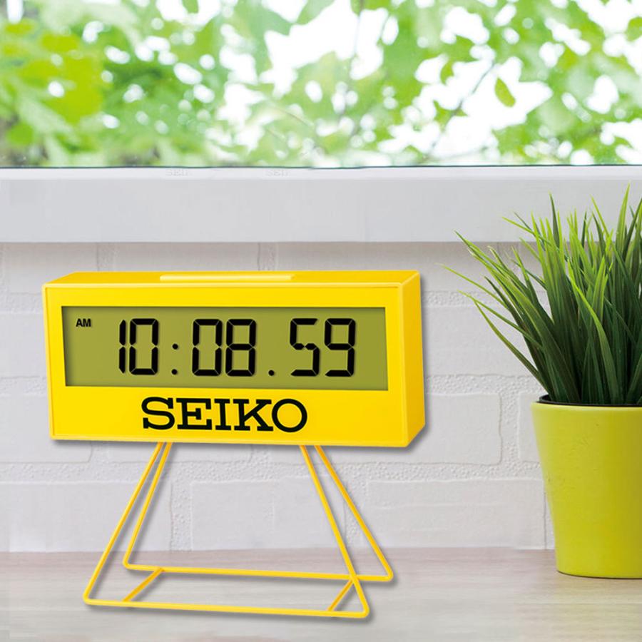 SEIKO（セイコー） デジタル時計 イエロー 時計 置き時計 目覚まし時計