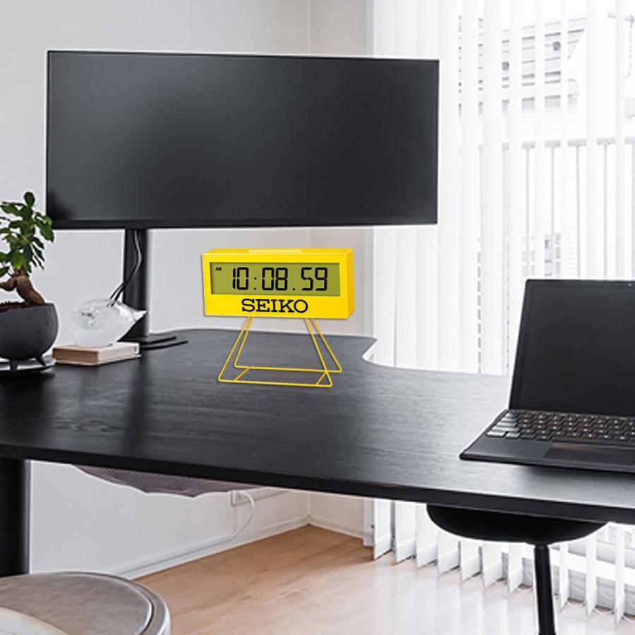 SEIKO（セイコー） デジタル時計 イエロー 時計 置き時計 目覚まし時計