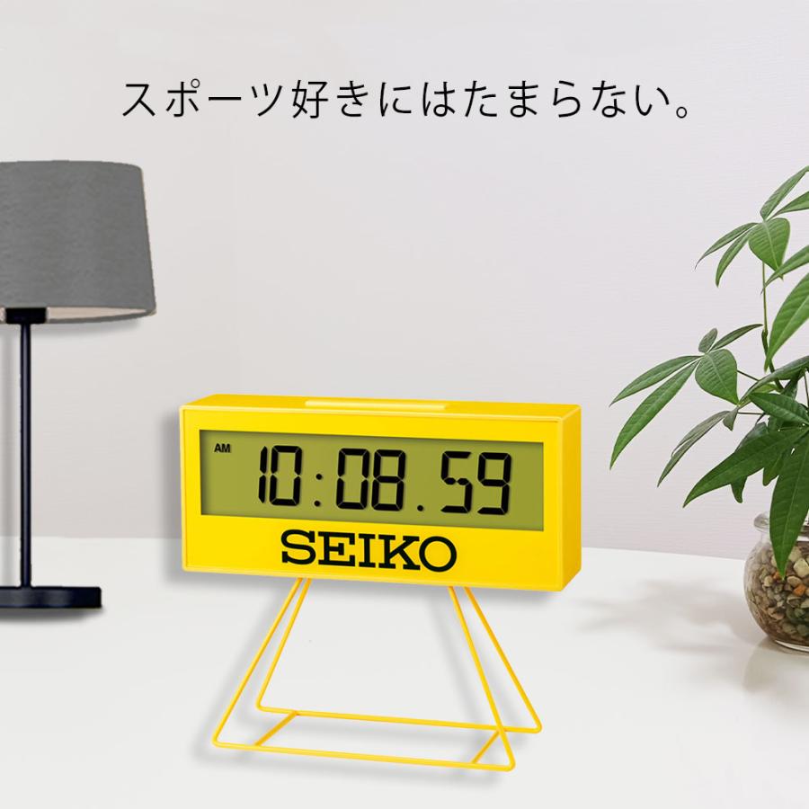 SEIKO（セイコー） デジタル時計 イエロー 時計 置き時計 目覚まし時計