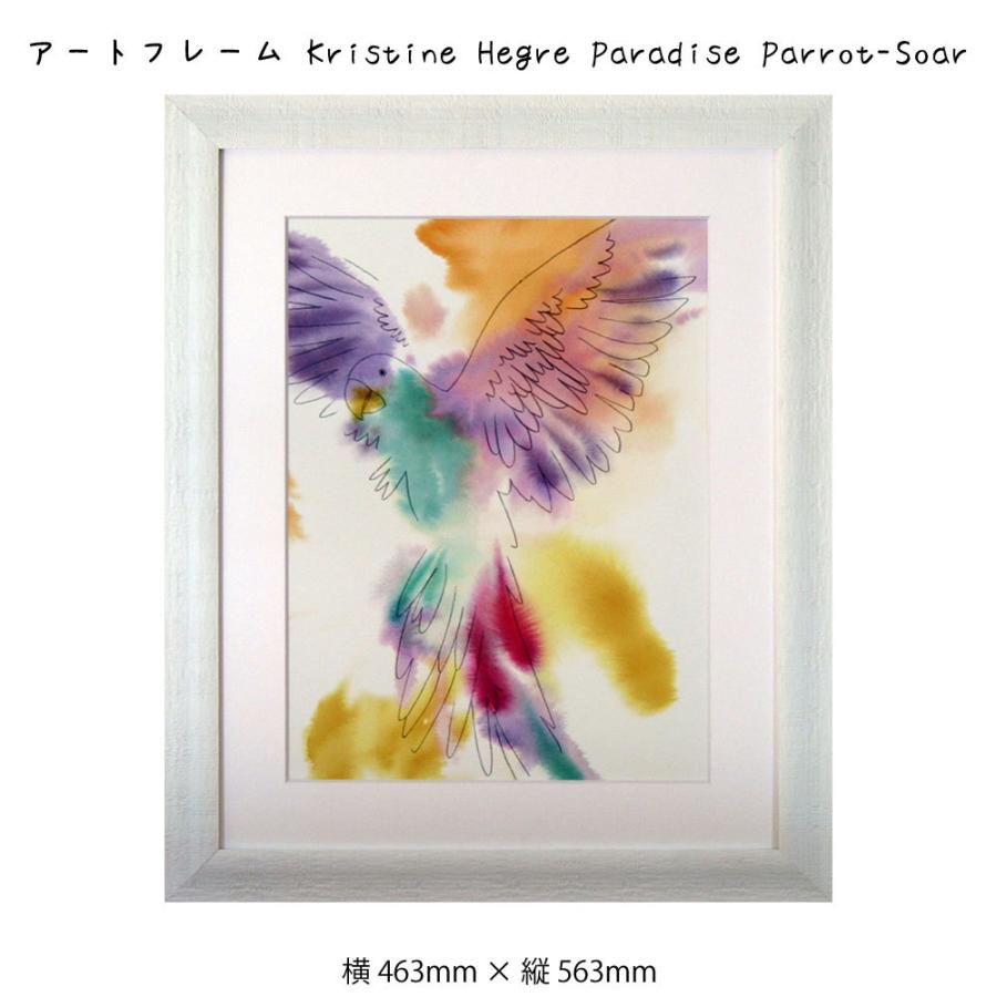 工芸枠組み Kristine Hegre Paradise Parrot Soar クリスティーン・ヘグレ 図画 絵 飾りつけ 壁飾りつけ 水彩画画 工芸お知らせ パステルカラー 463× ウォールデコレーション-レリーフ、アート-家具、インテリア