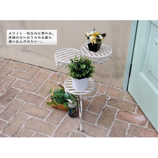 アイアンフラワースタンド丸型 フラワースタンド プランター台 ホワイト 白 北欧 アンティーク調 おしゃれ シンプル ガーデン 庭 カフェ 3段 三段 ラウンド Smis01 デザイン雑貨 家具 ワカバマート 通販 Yahoo ショッピング