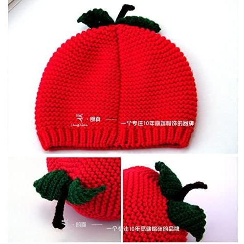 よキーよ Yokeeyo ニット帽 可愛い 毛糸 りんご柄 ニットキャップ ベビー用ハット 新生児 子供 赤ちゃん キッズ 帽子 女の子男女児 秋冬 超話題新作