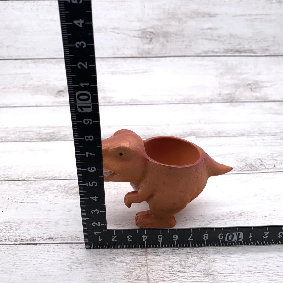 てのひらサイズの鉢　恐竜　ティラノサウルス　2号　デスク　棚　観葉植物　インテリア |  | 03