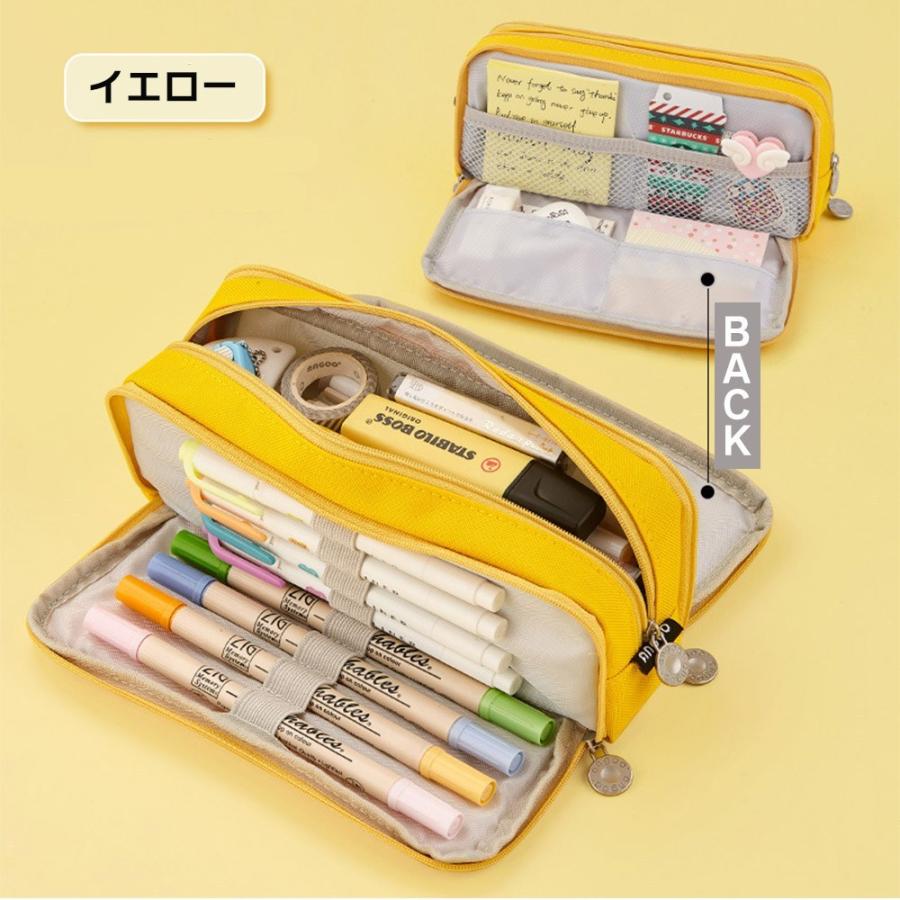 ペンケース 帆布 筆箱 多機能 ポーチ ペンポーチ 学生 入学 シンプル