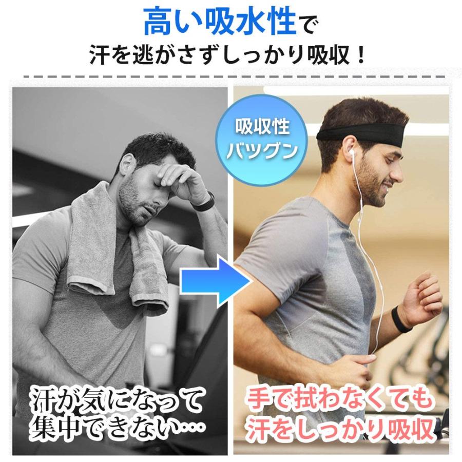 ヘッドバンド ヘアバンド スポーツヘアバンド 3枚セット スポーツ