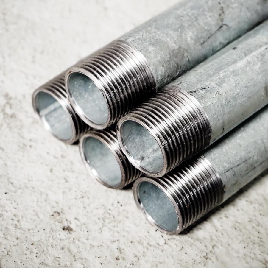 パイプクランプ用パイプ (両端ネジ切り) 白 800mm (5本セット) の商品画像