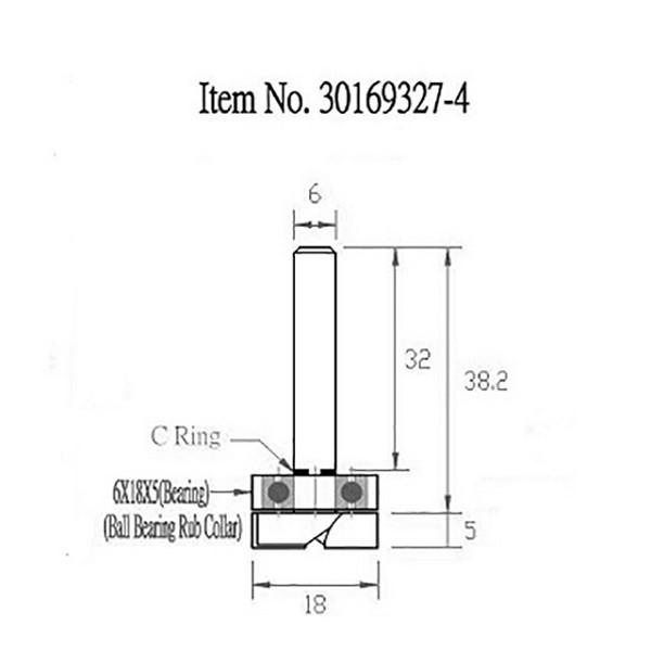stax tools トップベアリングパターンビット 18mm×5mm (30169327-4) ルータービット 穴加工 穴あけ 家具 製作 DIY |  | 02