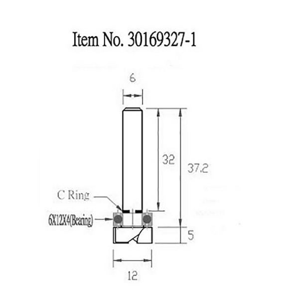 stax tools トップベアリングパターンビット 12mm×5mm (30169327-1) ルータービット 穴加工 穴あけ 家具 製作 DIY |  | 02