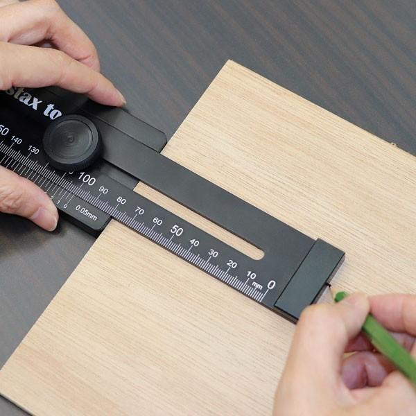 stax tools ストッパー付きスケール 定規 墨付け スコヤ 平行線