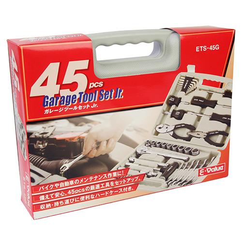 バイク・車メンテナンスツールセット 45 点組 ETS-45G ガレージ Jr. E-VALUE ガレージツールセットJR. ETS-45G 【4977292828031】 : KQLFT