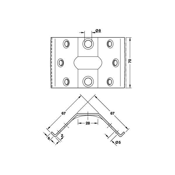 HAFELE テーブル脚 大型家具用 コーナー金具 (ダブル #641.00.910) 4個とボルトネジセット |  | 01