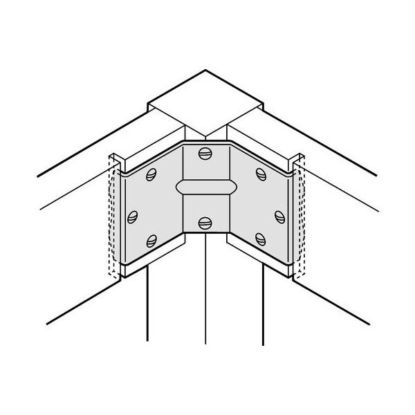 ●欠品●HAFELE テーブル脚 大型家具用 コーナー金具 (シングル #641.00.901) 4個とボルトネジセット |  | 01