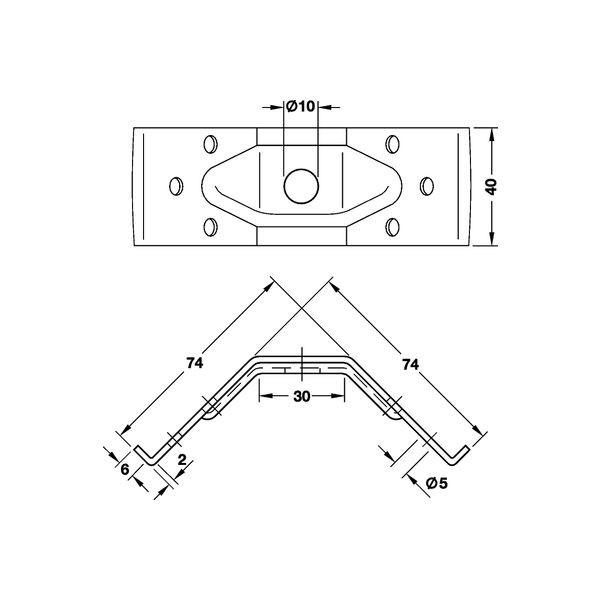 ●欠品●HAFELE テーブル脚 大型家具用 コーナー金具 (シングル #641.00.901) 4個とボルトネジセット |  | 02