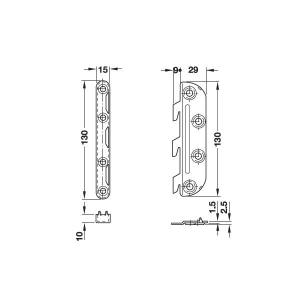 ●在庫処分セール● HAFELE ベット製作用 金物 03 4個セット #271.03.530 |  | 01