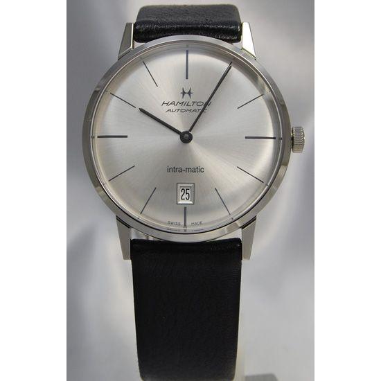 HAMILTON ハミルトン イントラマティック 38mm シルバー SV レザー 