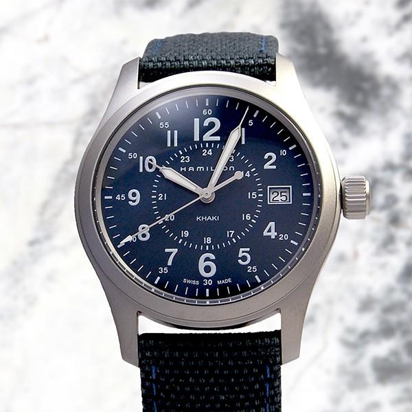 ハミルトン Hamilton カーキ　フィールド　QZ　38mm ブルー H68201943【NEWモデル】｜kr-2004