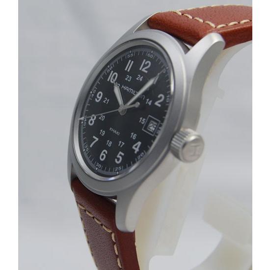 HAMILTON（ハミルトン） カーキ フィールド QZ 38mm BK レザー