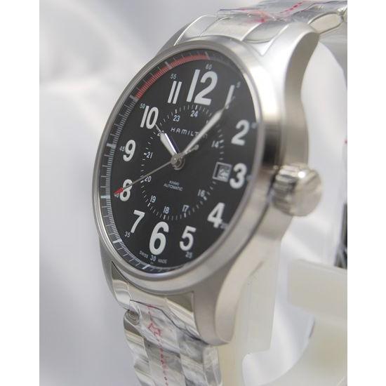 ハミルトン　カーキ　オフィサー　オート 44mm BK ブレス H70615133｜kr-2004｜03