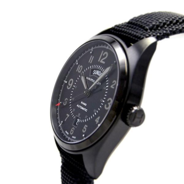 HAMILTON Khaki 自動巻き腕時計 ブラック HAMILTON（ハミルトン） カーキ フィールド デイデイト オート 42mm