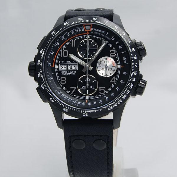 ハミルトン Hamilton カーキ　X-ウインド オート クロノ オールブラック H77736733【NEWモデル】(91145円)