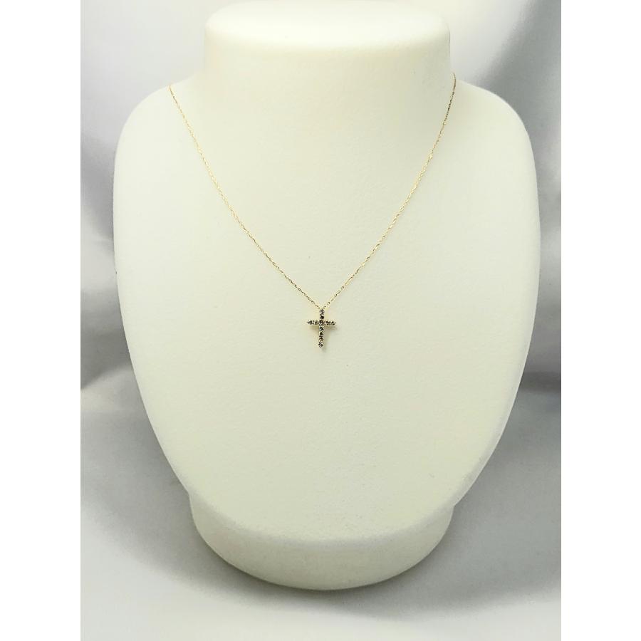 K18 ゴールド/ダイヤモンド diamond/0.20ct クロス cross ネックレス 