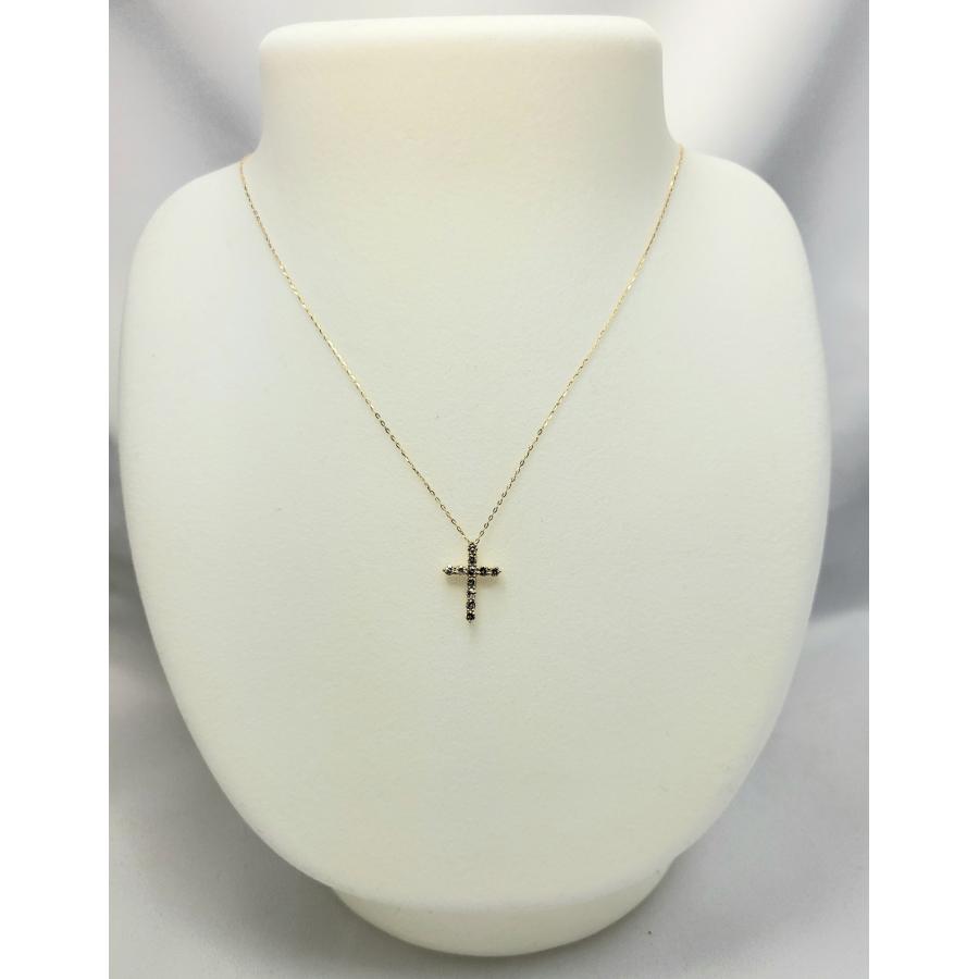 K18 ゴールド/ダイヤモンド diamond/0.30ct クロス cross ネックレス 
