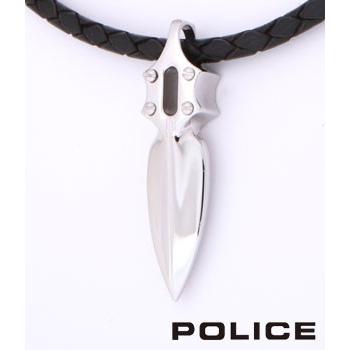 POLICE（ポリス） ネックレス IMPACT インパクト ブラックレザー 