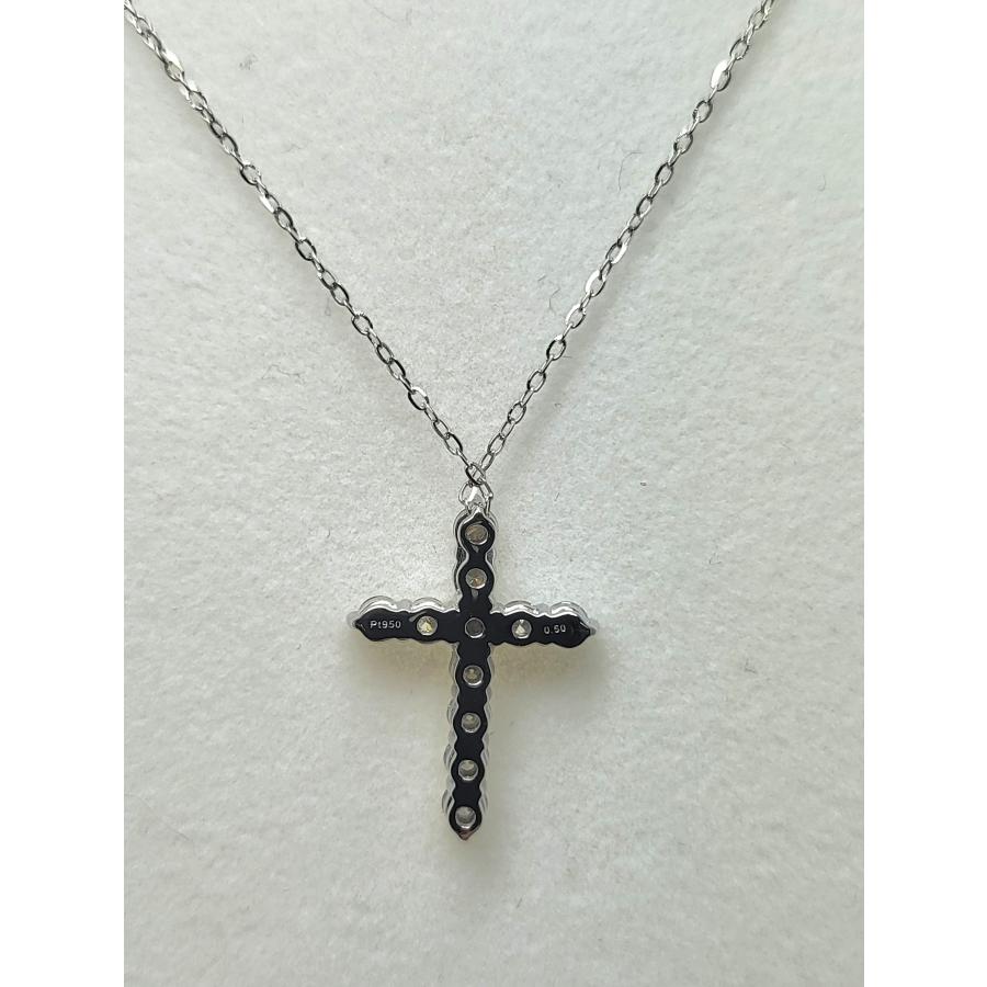 プラチナ Pt950/ダイヤモンド diamond/0.50ct クロス cross ネックレスの画像