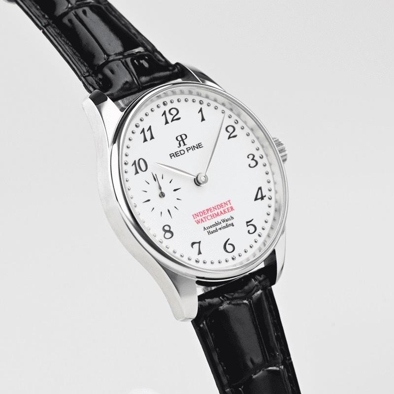 【腕時計組立キット】自分で組み立てる手巻き時計 RED PINE ラウンドケース RP001WBの画像