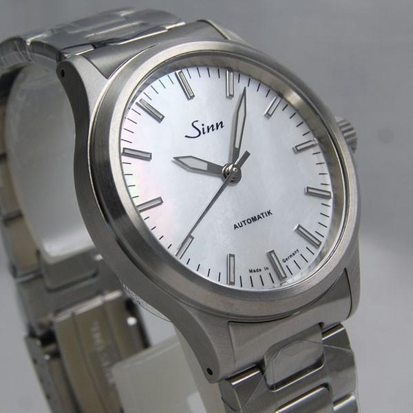 【希少】【美品】Sinn ジン 556.I.Perlmutt.W SS Sinn 556.I.PERLMUTT.S Automatic Black Mother of Pearl Dial