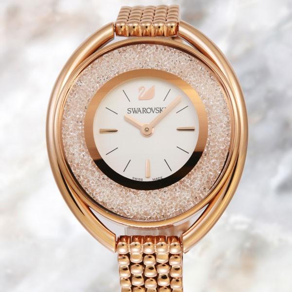 SWAROVSKI スワロフスキー Crystalline Oval Rose Gold Tone ブレスレット クリスタルライン オーバル ...