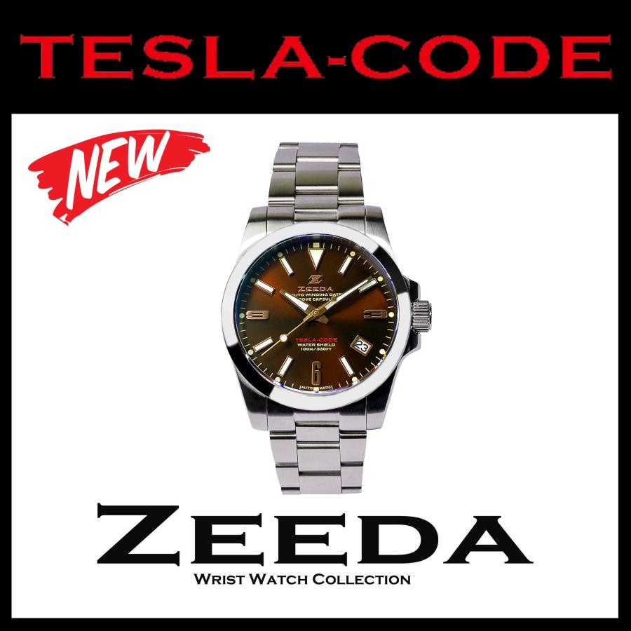 ZEEDA 腕時計 TESLA-CODE BRN CHOCOLATE BROWN ブラウン【正規品】 : K 