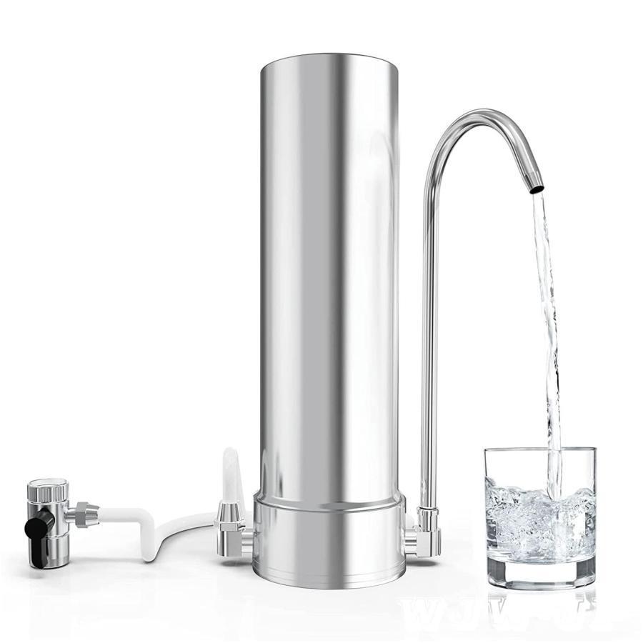 置き型浄水器 ステンレス鋼逆浸透膜浄水器キッチンの蛇口と一体化 蛇口直結タイプ 多層ろ過浄水器 臭い匂除去 ミネラル保留 水道水が名水に変身