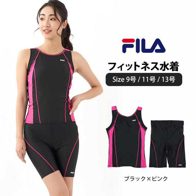 フィットネス 水着 レディース セパレート 女性用 フィラ FILA ノースリーブ めくれ防止 体型カバー M L LL｜kr-store23｜05