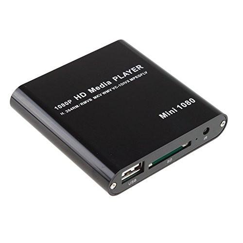 超ミニサイズマルチメディアプレーヤー ブラック HDMI端子搭載 簡単接続 SDカード・USBメモリー再生可 HDD接続可 FMTHDMD2002｜kr-store｜02