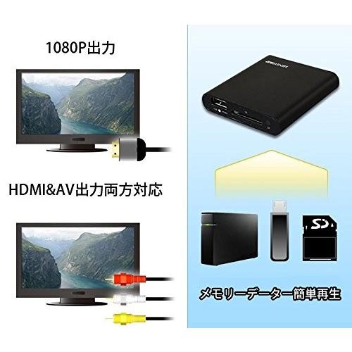 超ミニサイズマルチメディアプレーヤー ブラック HDMI端子搭載 簡単接続 SDカード・USBメモリー再生可 HDD接続可 FMTHDMD2002｜kr-store｜05